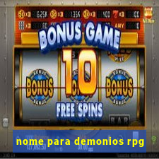 nome para demonios rpg